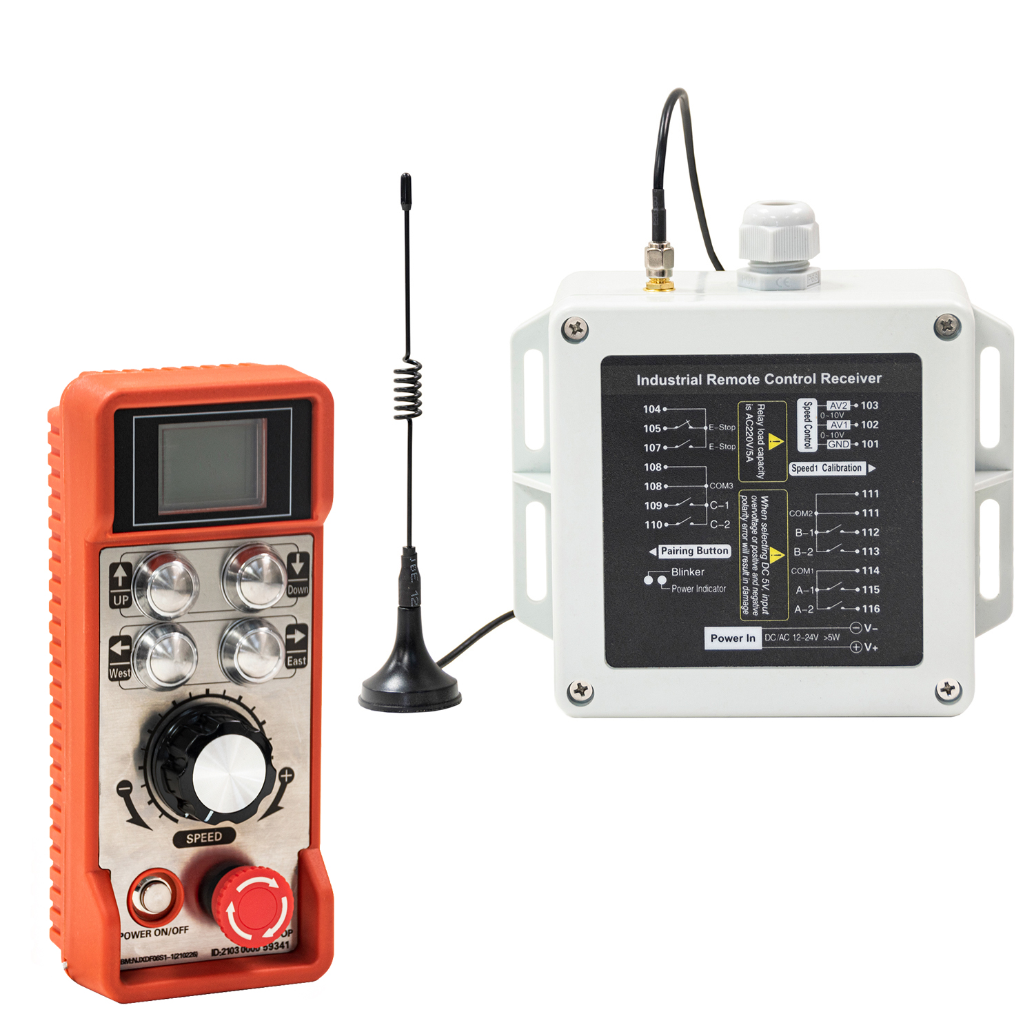 4 Buttons Double Potentiometer Variable Speed, OnOff and Emergency