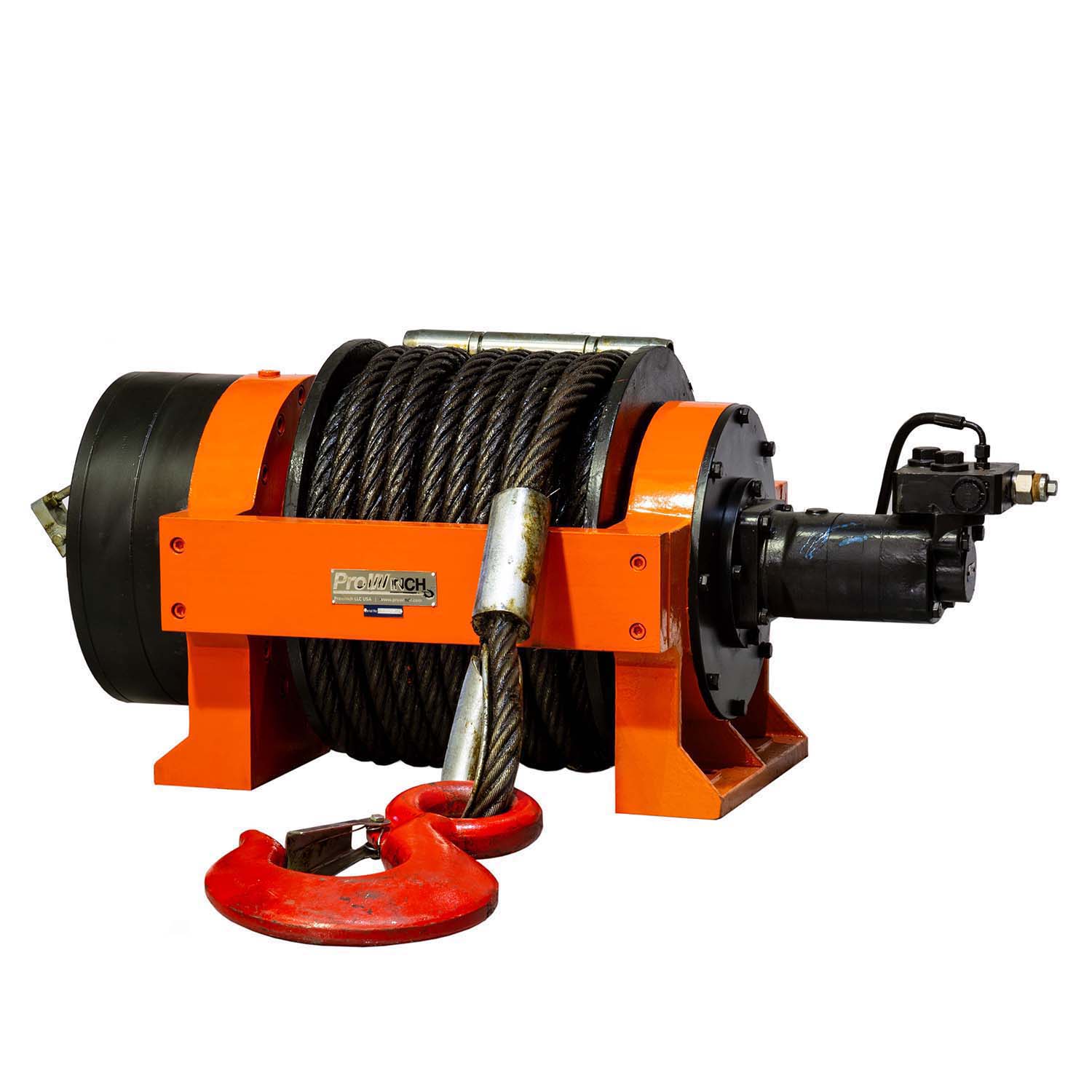 Winche Hidraulico 20 Toneladas de Izaje 60 metros EATON Motor Doble Freno (Disco y Válvula